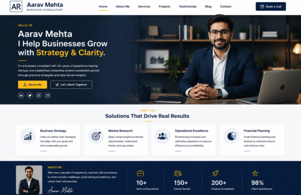 5 Aarav Mehta – Business Consultant