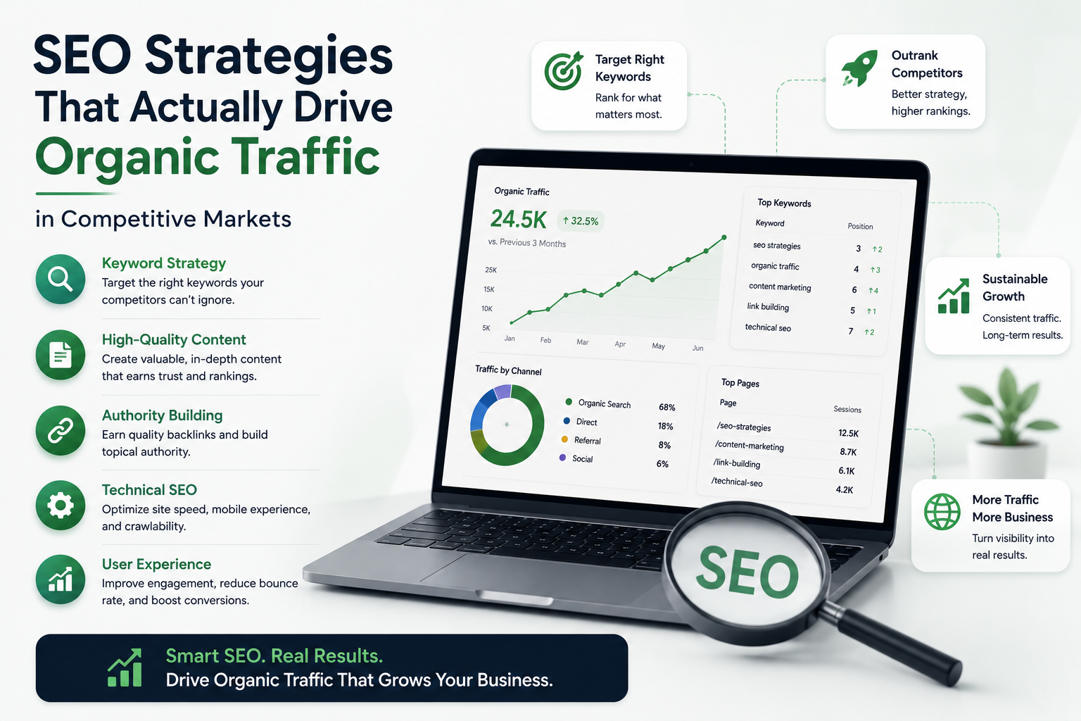 SEO Strategies That Actually Drive Organic Traffic in Competitive Markets