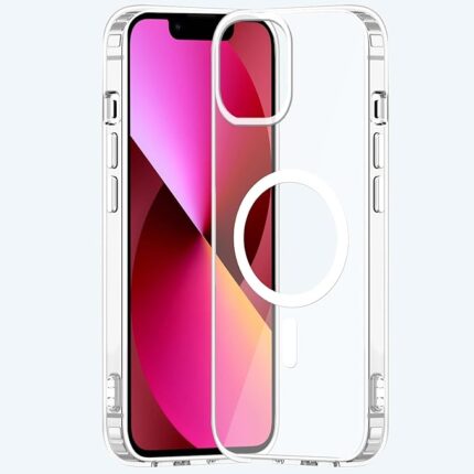 Clear Magnetic MagSafe Case for iPhone 13 Mini – Slim Shockproof Transparent Back Cover